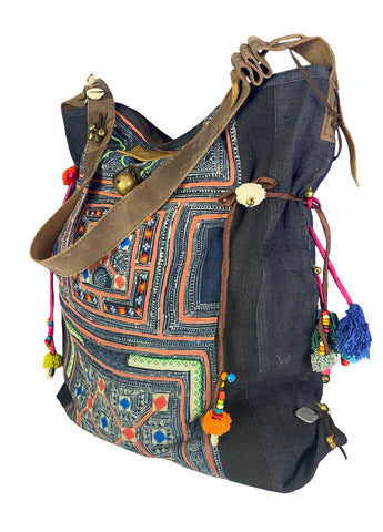 Rebel Without a Cause - Large Vintage Boho Shoulder Bag