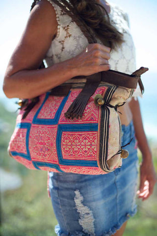 Breakfast at Tiffanys - Large Boho Shoulder Bag - Bohemian Handbag