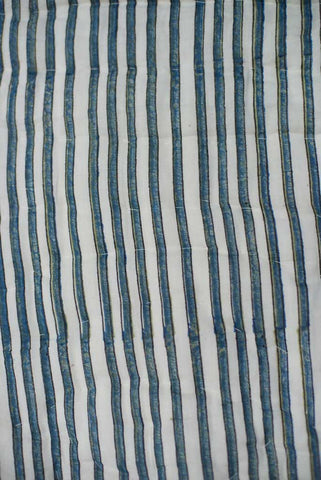 Quilt 100% Indian Cotton Hand Block Printed Blue Lotus in Three Sizes