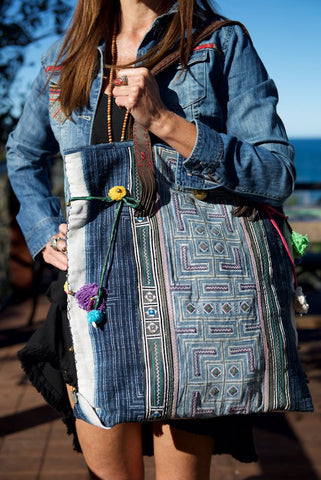 Rebel Without a Cause - Large Vintage Boho Shoulder Bag