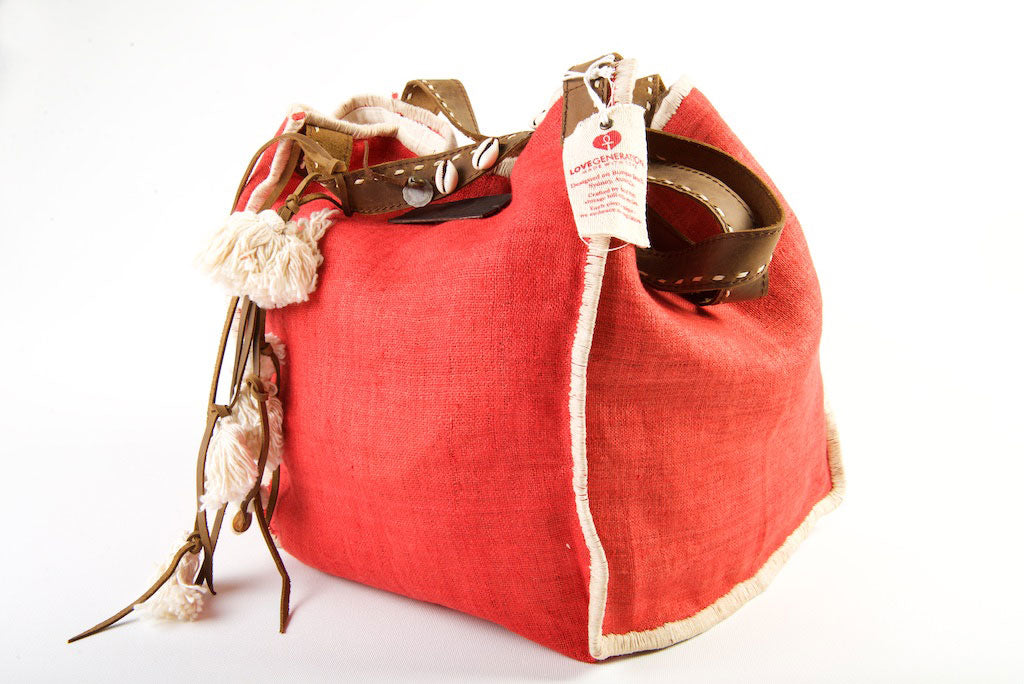 Wild Child - Medium Tote in Watermelon Red