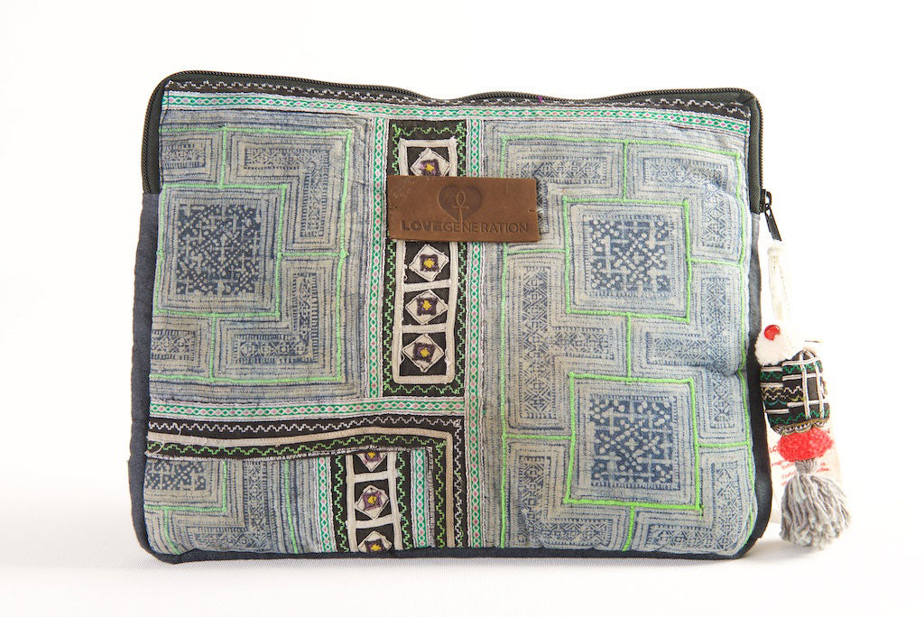 Laptop Bag 13 Inch In Vintage Hmong Tribal Fabric Laptop Bag 13 Inch In Vintage Hmong Tribal Fabric