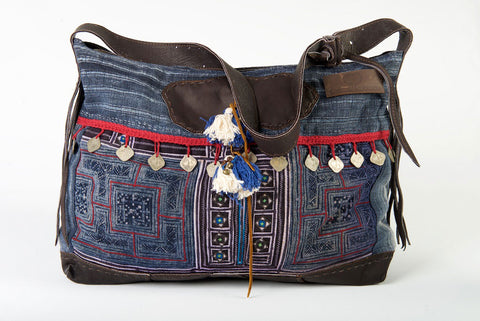 Fortune Teller - Maxi. Unique Handmade Boho Handbag With Leather