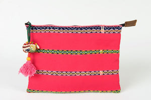 iPad Case, Bohemian in Red & Pink One Of A Kind Made From Vintage Hmong Tribal Fabric