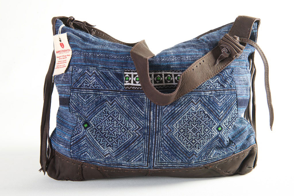 Fortune Teller - Mini. Unique Handmade Boho Handbag With Leather