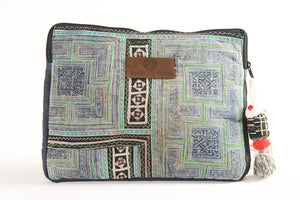 Laptop Bag 13 Inch In Vintage Hmong Tribal Fabric
